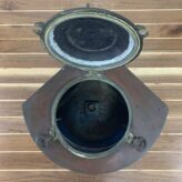 Vintage Starboard Oil Lantern With Blue Insert-inside view