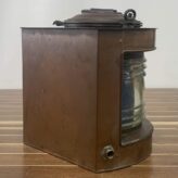 Vintage Starboard Oil Lantern With Blue Insert-another side view
