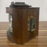 Vintage Starboard Oil Lantern With Blue Insert-side and back view
