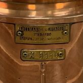 Vintage AHELMANN & Schlatter Copper Oil Lanterns-Set-plaque