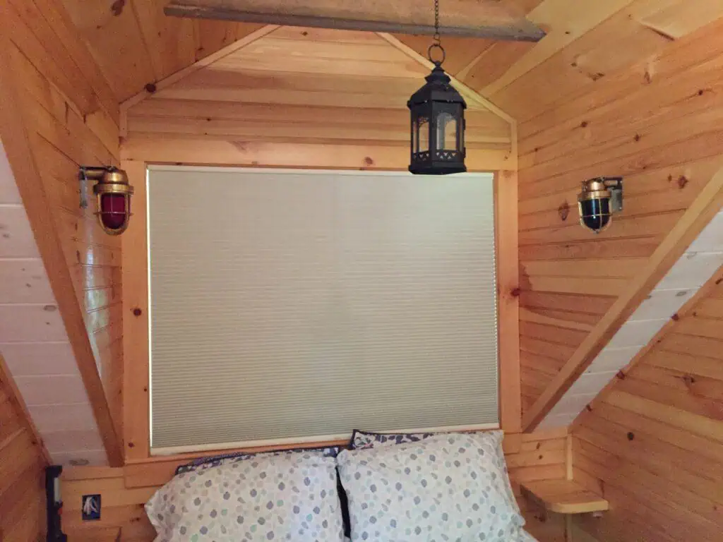 Antique Lantern and Brass Passageway Lights in Cabin Room