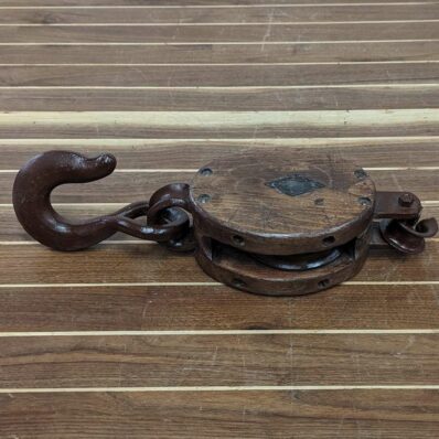Vintage Block and Pulley - 19inch Total, 8inch Block 03