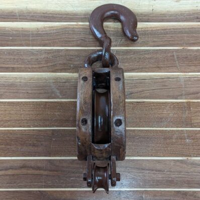 Vintage Block and Pulley - 19inch Total, 8inch Block 05