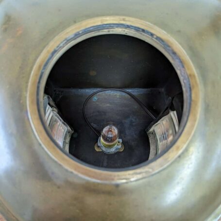 Vintage Brass Perko Navigation Light - 90 Degrees, Electrified with Toggle 04 Vintage Brass Perko Navigation Light - 90 Degrees-inside view