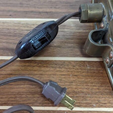 Vintage Brass Perko Navigation Light - 90 Degrees, Electrified with Toggle 05 Vintage Brass Perko Navigation Light - 90 Degrees-plug