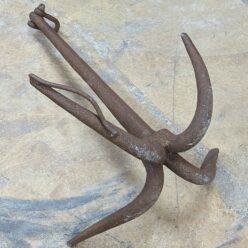 Vintage Grapnel Anchor with Flared Tine and Handle 05