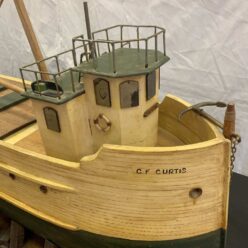 Large Lumber Hooker Boat Model- front view