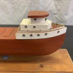 Wooden Red Boat Model