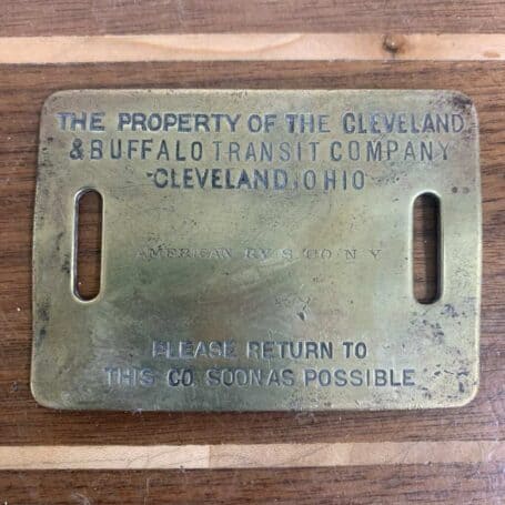 Vintage Cleveland/Buffalo Steamship Brass Luggage Tags 04 Vintage Cleveland/Buffalo Steamship Brass Luggage Tags