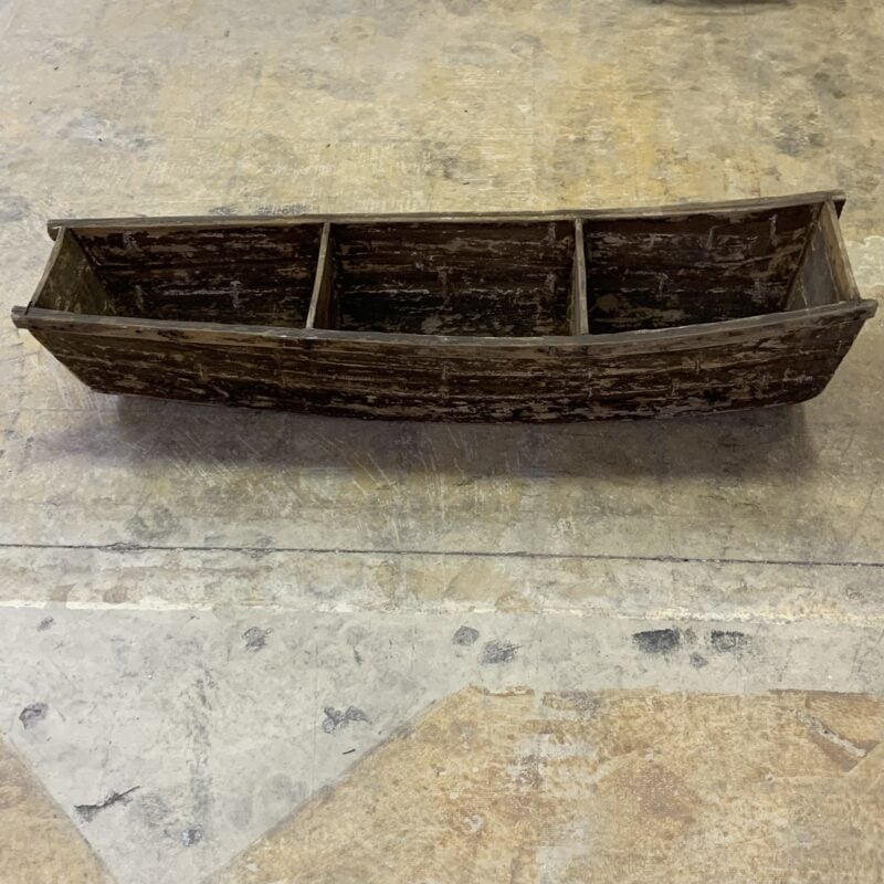 Vintage Wooden Rice Paddy Boat
