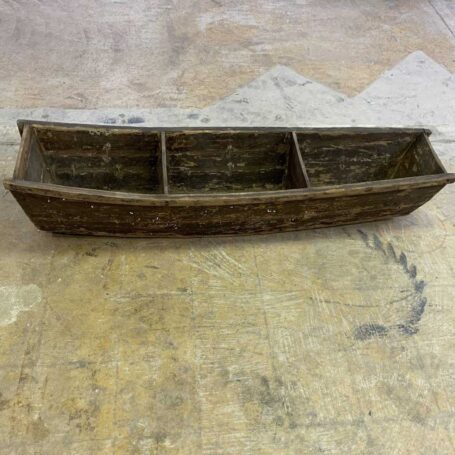 Vintage Wooden Rice Paddy Boat 02 full photo