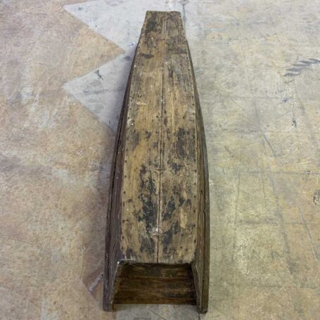 Vintage Wooden Rice Paddy Boat 01 bottom of boat