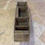 back view of wooden rice paddy boat