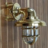 Nautical Brass Wall Sconce Bulkhead Light (Brass, Copper, or No Cover) 06