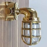 Nautical Brass Wall Sconce Bulkhead Light (Brass, Copper, or No Cover) 08
