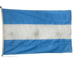 Full Argentina nautical flag with horizontal blue and white stripes