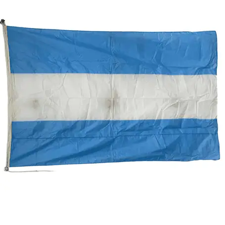 Full Argentina nautical flag with horizontal blue and white stripes