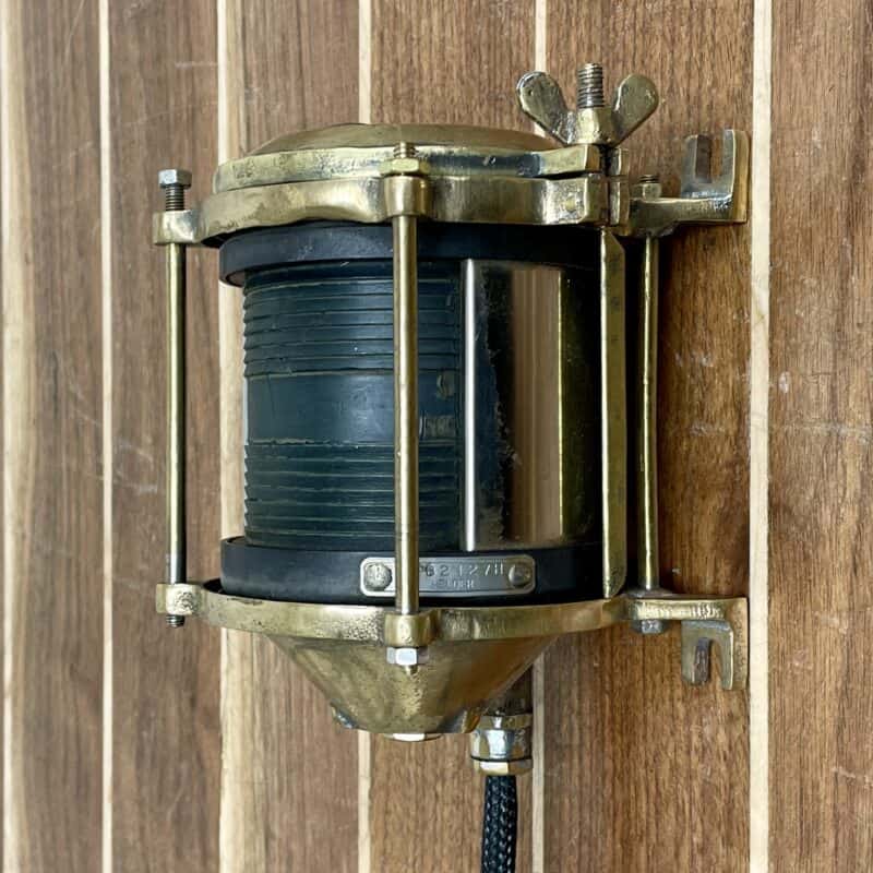 side: Small Fresnel Wall Mount Nautical Light