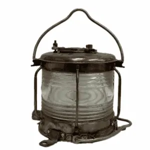 Versatile Vintage Clear Glass Navigation Light-white background