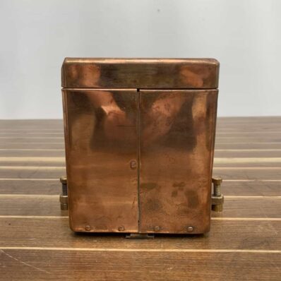 Vintage John E Hand And Sons Co Magnetic Compass In Copper Box-back