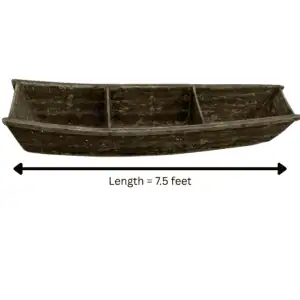 Vintage Wooden Rice Paddy Boat