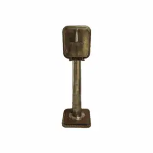 white background: Brass Henschel Corporation Sound-Powered Telephone with Splash-Proof Pedestal