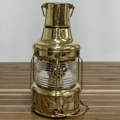 Vintage Koito Solid Brass Oil Lantern-full photo sitting