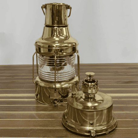 Vintage Koito Solid Brass Oil Lantern Vintage Koito Solid Brass Oil Lantern-two parts