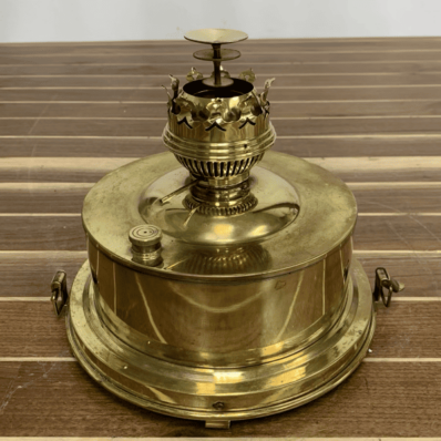 Vintage Koito Solid Brass Oil Lantern-oil chamber