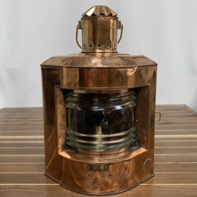 Vintage AHELMANN & Schlatter Copper Oil Lanterns-Set Of Three-full photo of the front