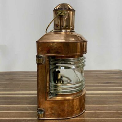 Vintage AHELMANN & Schlatter Copper Oil Lanterns-Set Of Three-side view
