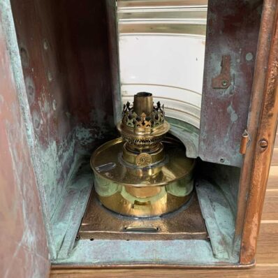 Vintage AHELMANN & Schlatter Copper Oil Lanterns-Set Of Three-oil chamber