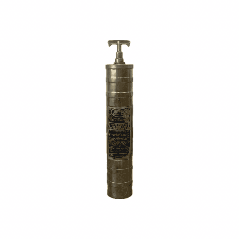 Vintage Brass Buffalo 1-12 Quart VL Fire Extinguisher (M90) - White