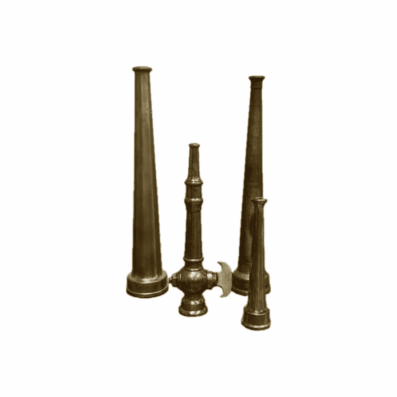 Vintage Set Of Four Brass Fire Nozzles (M85) - White