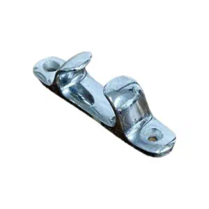 Vintage Small Metal Chock - White