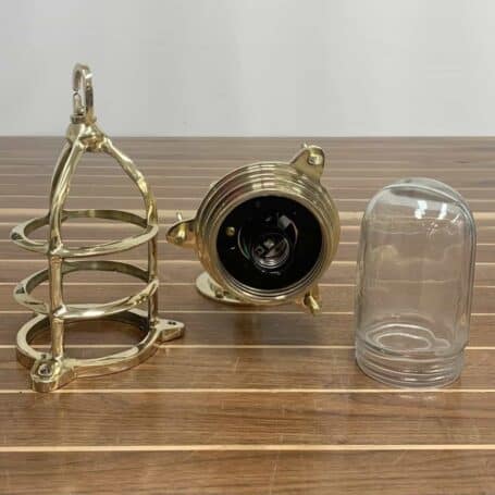 Large Brass Convoy Sconce Light 05 All three parts