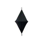 white background: Nautical Black Day Shape Towing Marker - White
