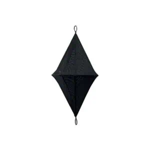 white background: Nautical Black Day Shape Towing Marker - White
