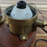 Brass Office Desk Light Nautical Salvage, Wood Mounted, Toggle Switch 05