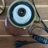 Brass Office Desk Light Nautical Salvage, Wood Mounted, Toggle Switch 06