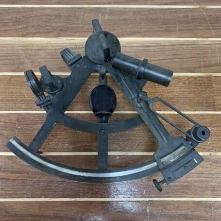 Vintage Brass W. Gerrard Marine Sextant 08 downward look