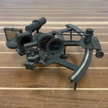 Vintage Brass W. Gerrard Marine Sextant 02 side view
