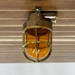 side Small Brass Amber Navigation Light