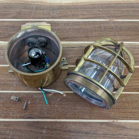 Vintage Brass Bulkhead Ceiling Light 03 Vintage Brass Bulkhead Ceiling Light 03