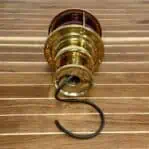 Bottom view of salvaged pier light with visible wiring for indoor or outdoor installation