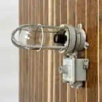 Vintage Brass Painted Grey Bulkhead Light With Junction Box