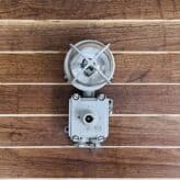Vintage Brass Painted Grey Bulkhead Light With Junction Box