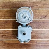 Vintage Painted Grey Brass Bulkhead Light With Junction Box