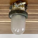 side 1: Vintage Unpolished Brass Ceiling Light
