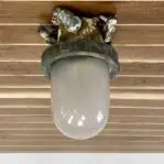 side 2: Vintage Unpolished Brass Ceiling Light